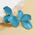 Gradient Petals Dripping Oil Exaggerated Earrings - Norellé