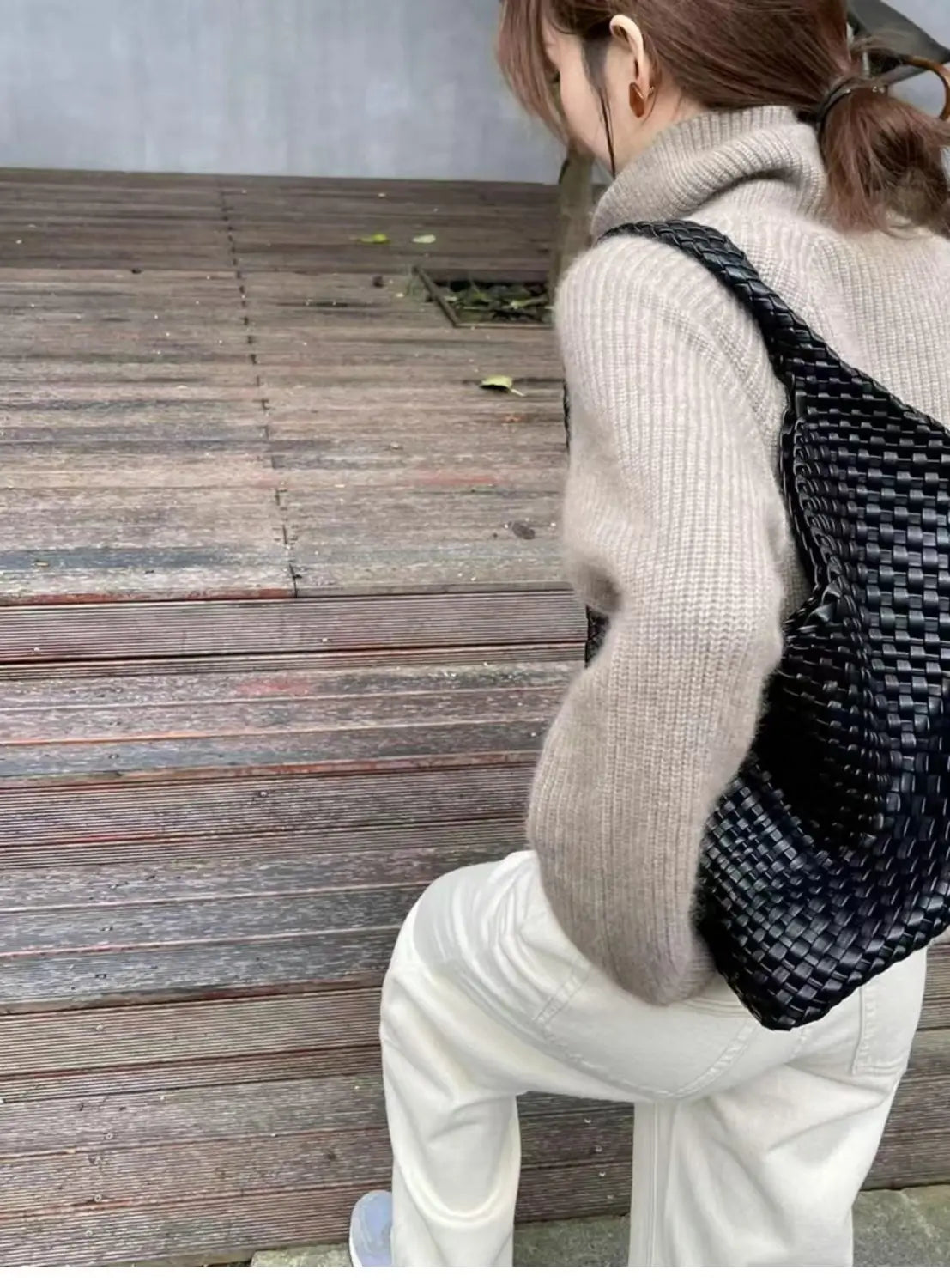 Pure Wool Sweater Women’s Thickened Knitting Coat Autumn And Winter