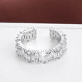 Simple Women's Geometric Zircon Ring - Norellé