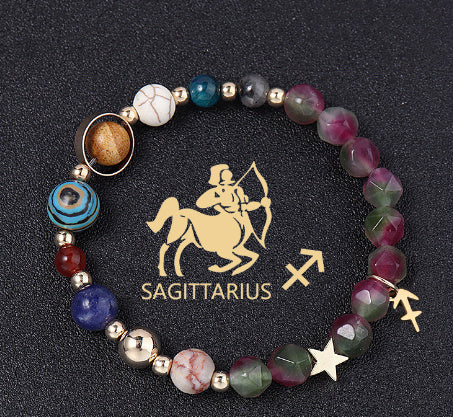 Natural Stone Hemp Stone Cut Surface Eight Planets Personalized Fashionable All-match - Norellé