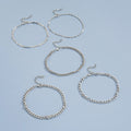 Simple Graceful Metal Chain Retro Creative Snake Chain Anklet Five-piece Set - Norellé