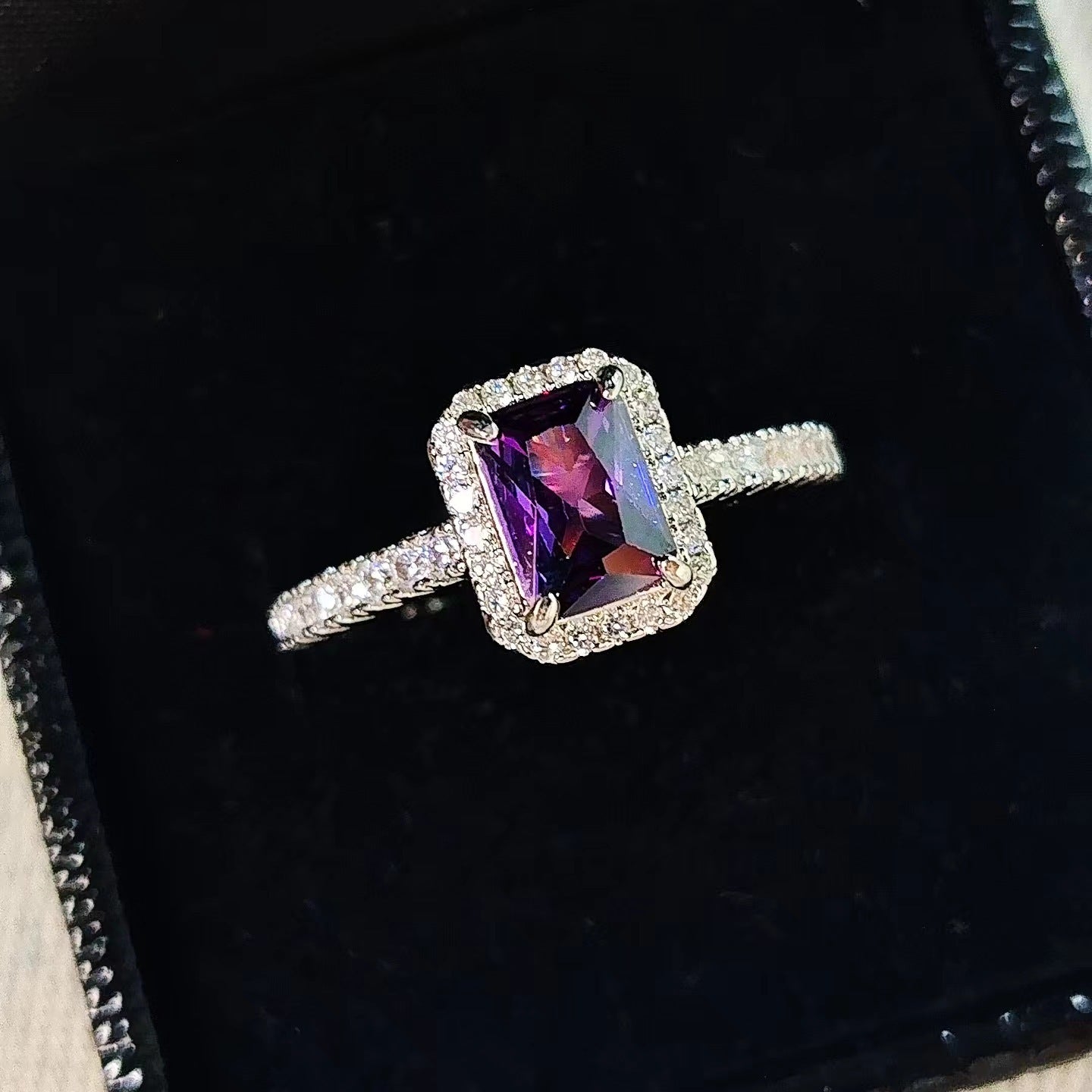 Korean Style Ornament Niche Personality Ladder T Square Zircon Open Ring - Norellé