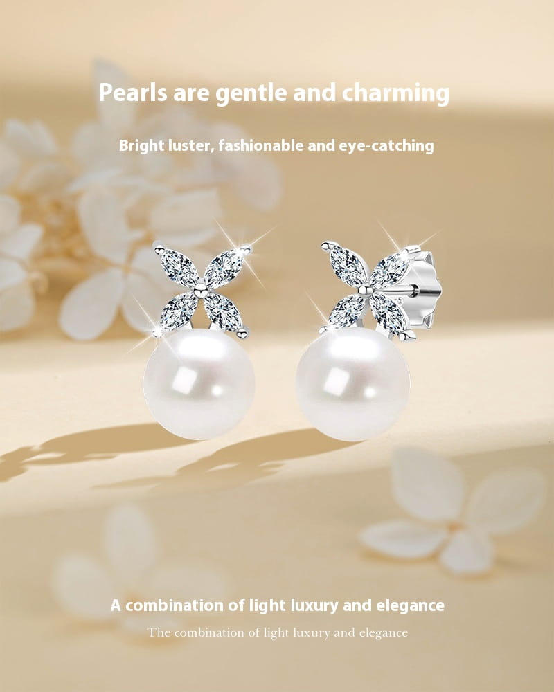 Temperament Wild Natural Freshwater Pearl Ear Studs