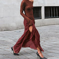 Women's Mesh One-piece Dress Solid Color - Norellé