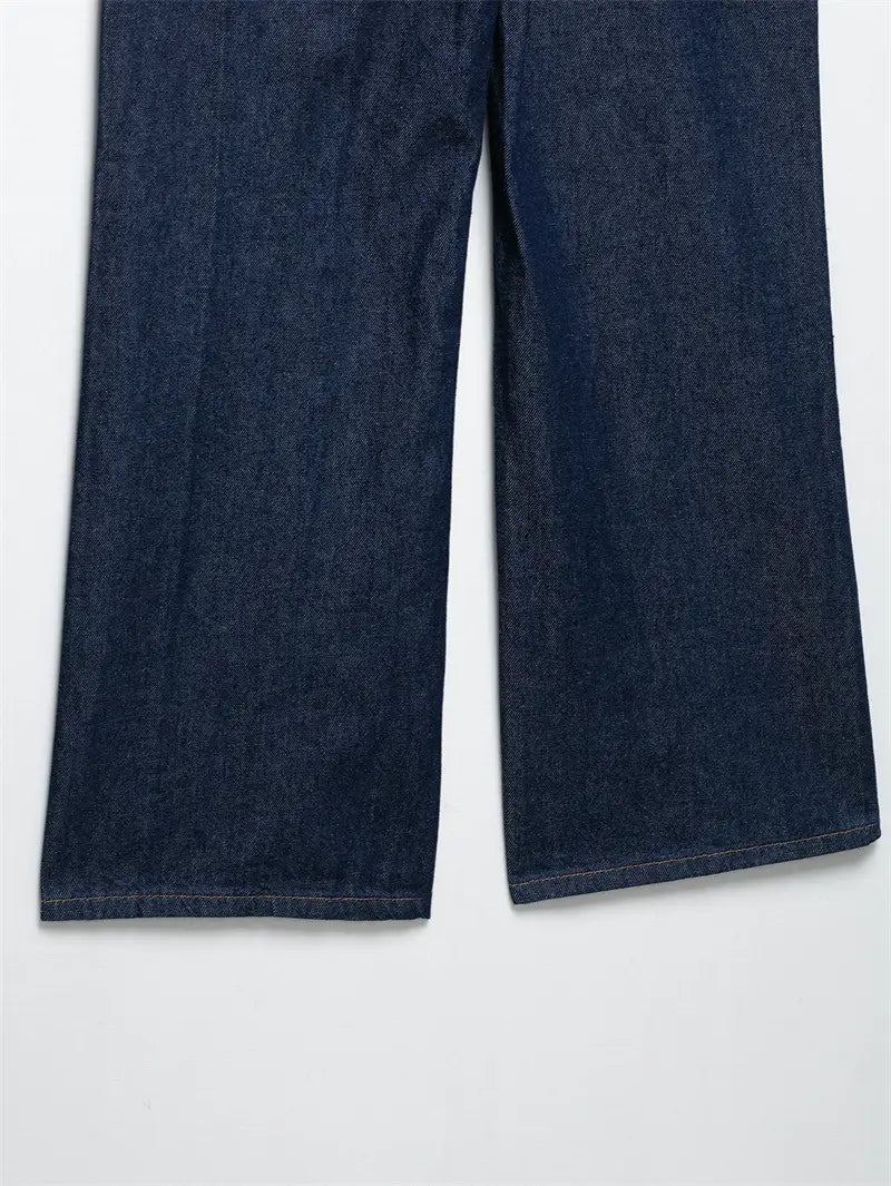 High Waist Loose Trousers Straight Wide Leg Pants