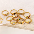 Design Heart-shaped Inlaid Zircon Titanium Steel Ring For Women - Norellé