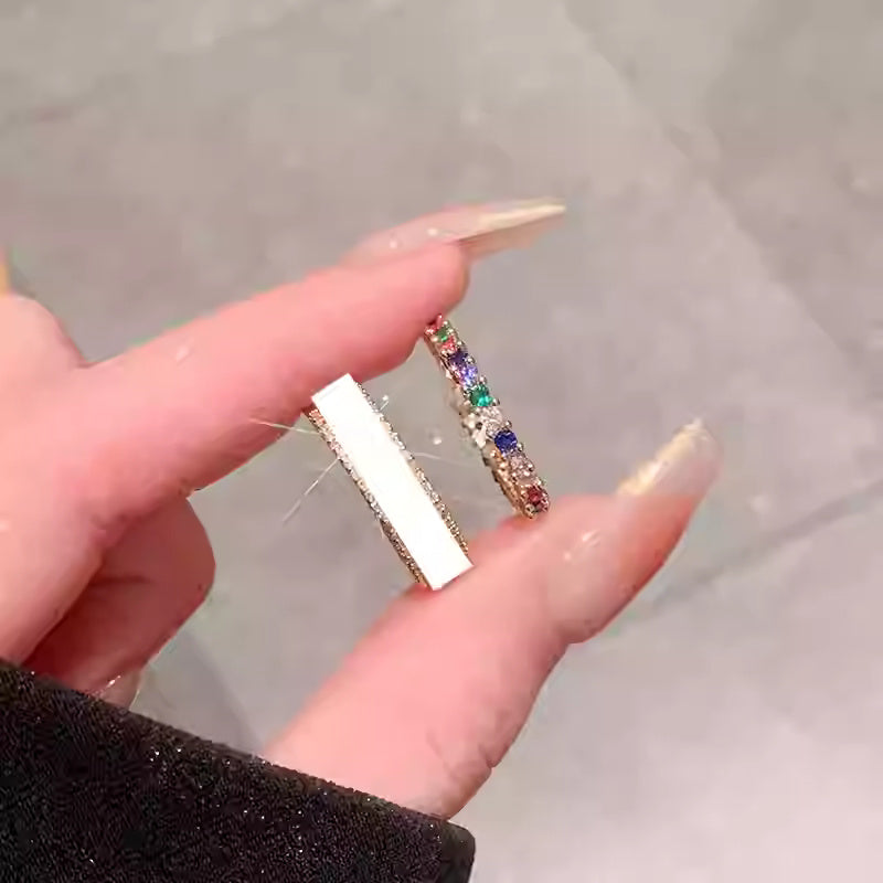 Rainbow Gemstone Ring For Female Niche - Norellé