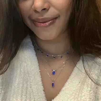 Vintage Grandmother Blue Green Pearl Multilayer Simplicity Necklace - Norellé