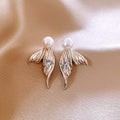 Silver Needle Fashion High-grade Diamond Enamel Earrings - Norellé