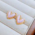 Fruit Color Love Heart Stud Earrings Female Simple Elegant Sweet - Norellé