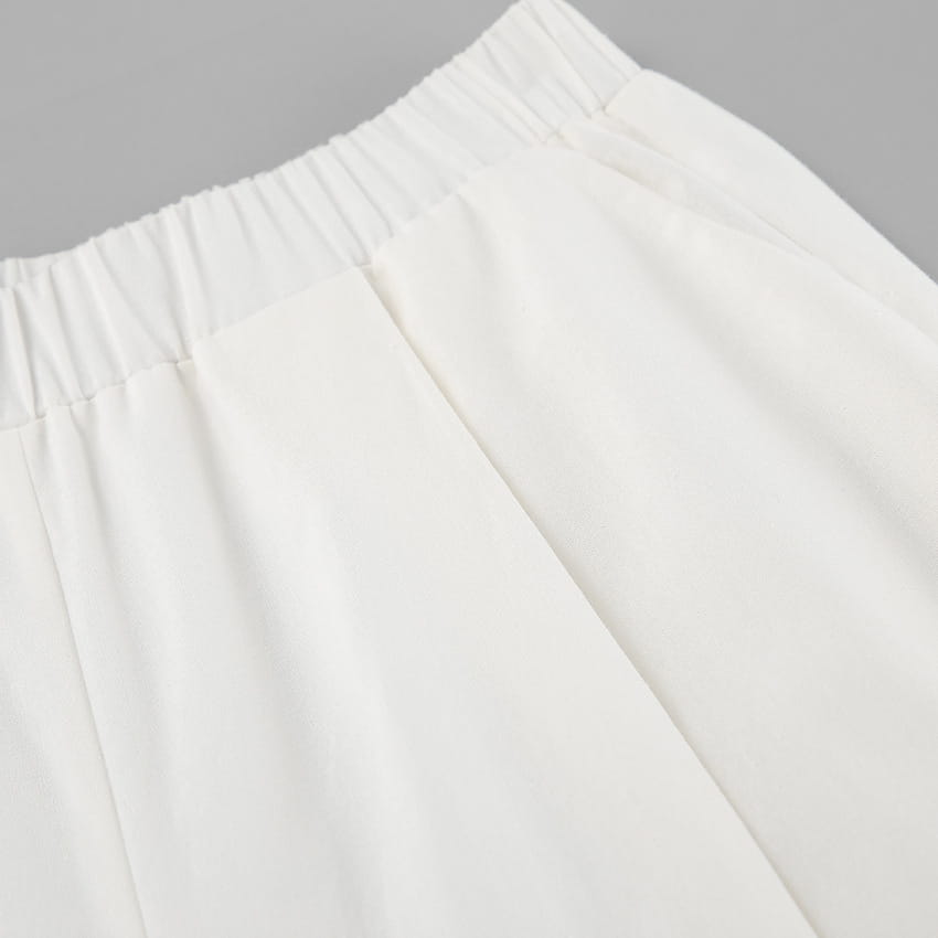 Cotton And Linen V-neck Backless Lace-up Top High Waist Casual Trousers Suit