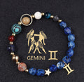Twelve Constellations Bracelets Natural Stone Cut Surface Hemp Stone Eight Planets - Norellé