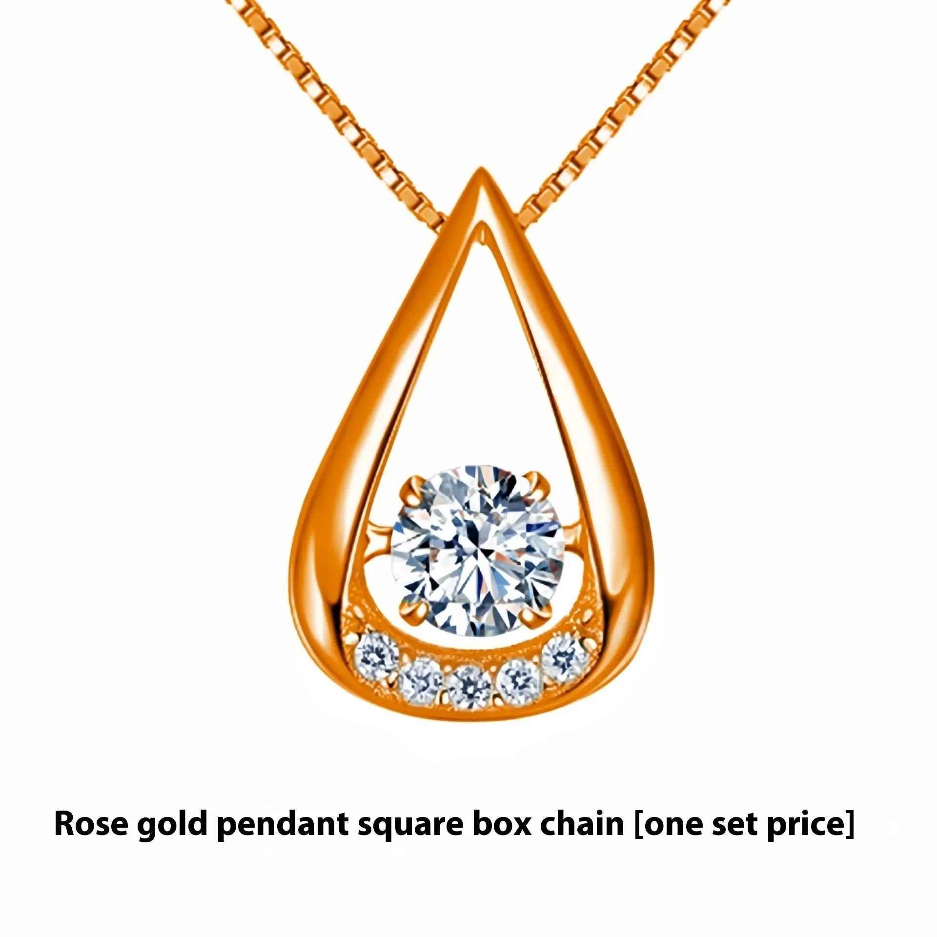 Drop-shaped Diamond-embedded Smart Pendant Necklace - Norellé