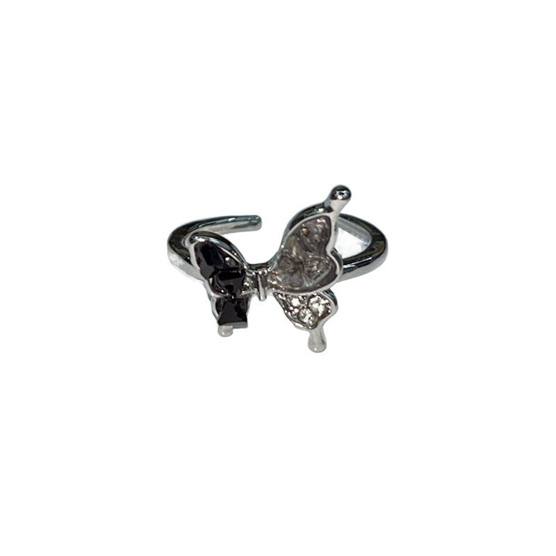 Niche High-grade Retro Drip Glazed Butterfly Ring All-matching Graceful - Norellé