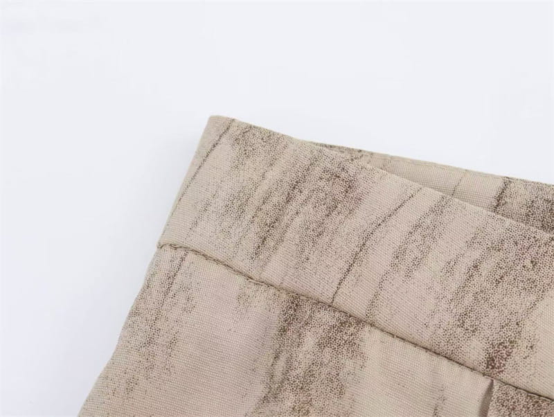 V-neck Buttons Decorative Lace-up Sleeveless Waistcoat Vest Wide-leg Casual Pants Suit