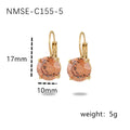 Fashionable Simple Four-claw Single Diamond Stainless Steel Women's All-match High-grade Earrings - Norellé