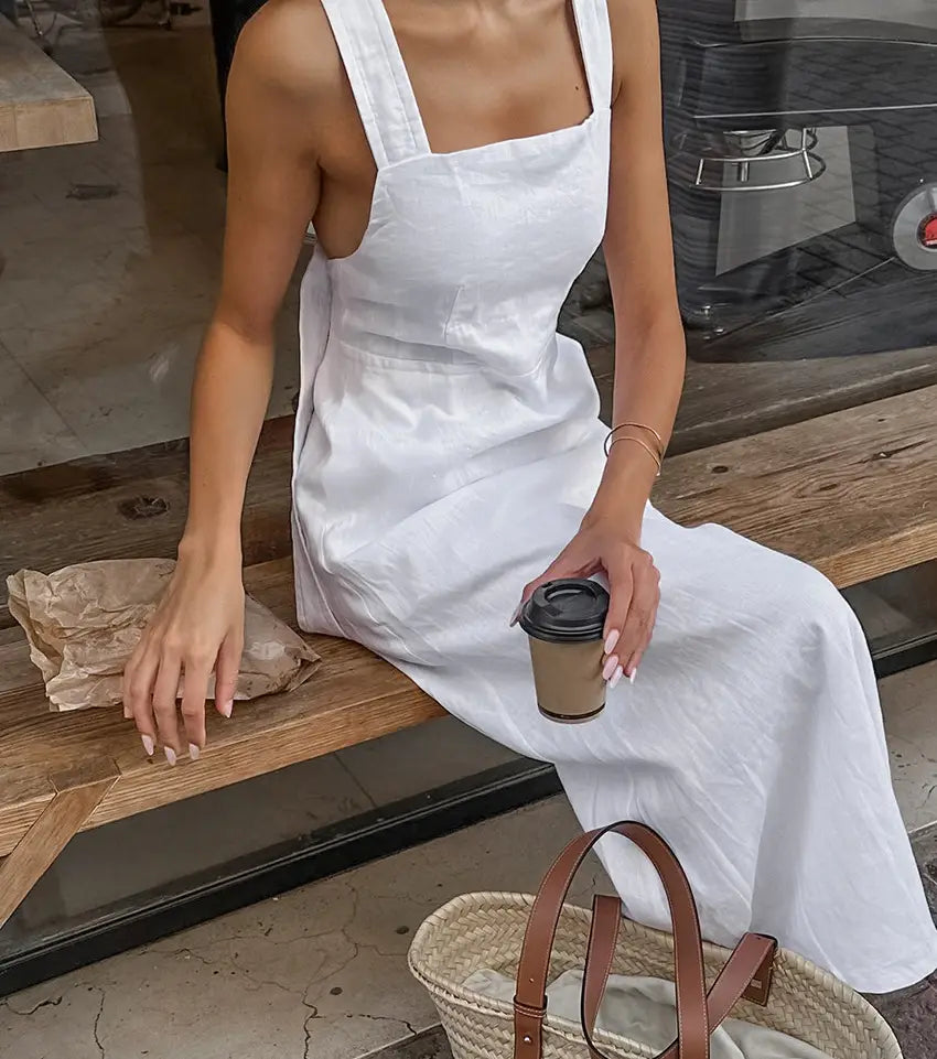 Elegant Sling Backless Dress