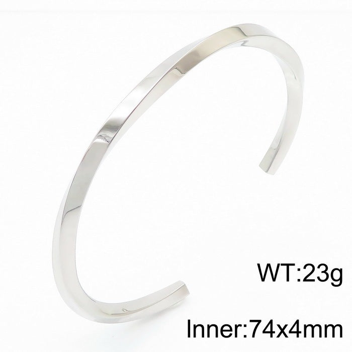 Twisted Ring Square Twisted Stainless Steel Bracelet - Norellé