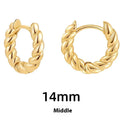 Women's Simple Hollow Pentagram Love Square Twist Earrings - Norellé