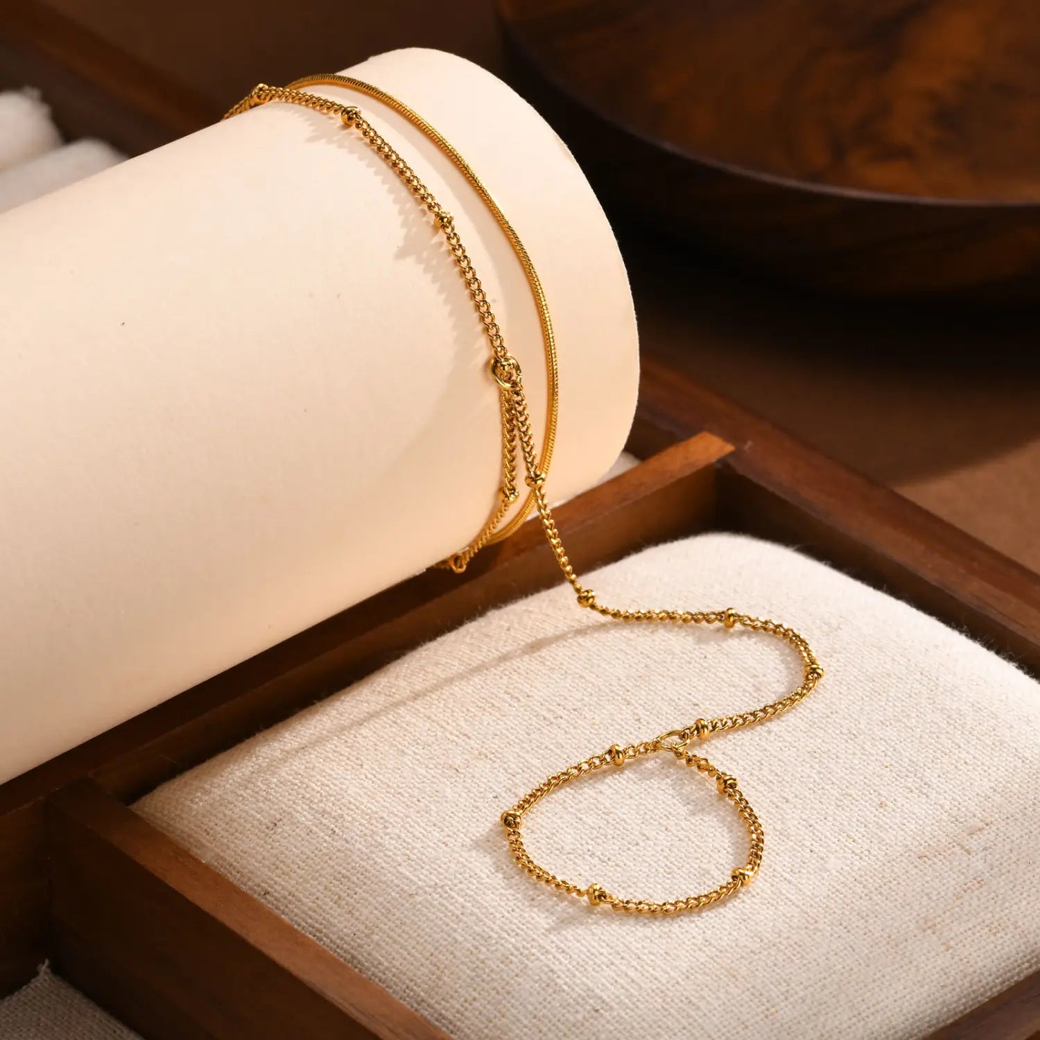 Stainless Steel Hand Support Chain Snake Double Layer Twin