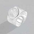Inlaid Natural Crystal Texture Open Ring - Norellé