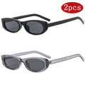 2pcs Cat Eye Narrow Frame Sunglasses Women - z02a