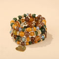 Multi-layer Wooden Bead Beaded Bracelet Elastic Bracelet - Norellé