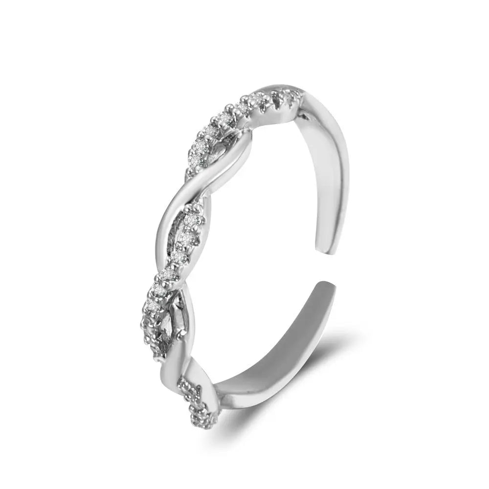 Diamond Oil-spot Glaze Flowers Ring - Norellé