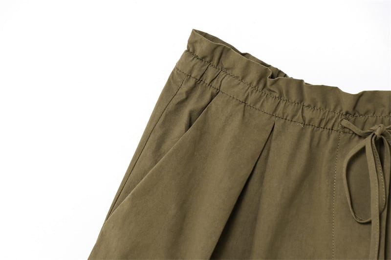 Pocket Decoration Short Shirt Leisure Skirt