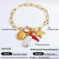 New Stainless Steel 18K Gold Sun Shell Pendant Necklace - Norellé