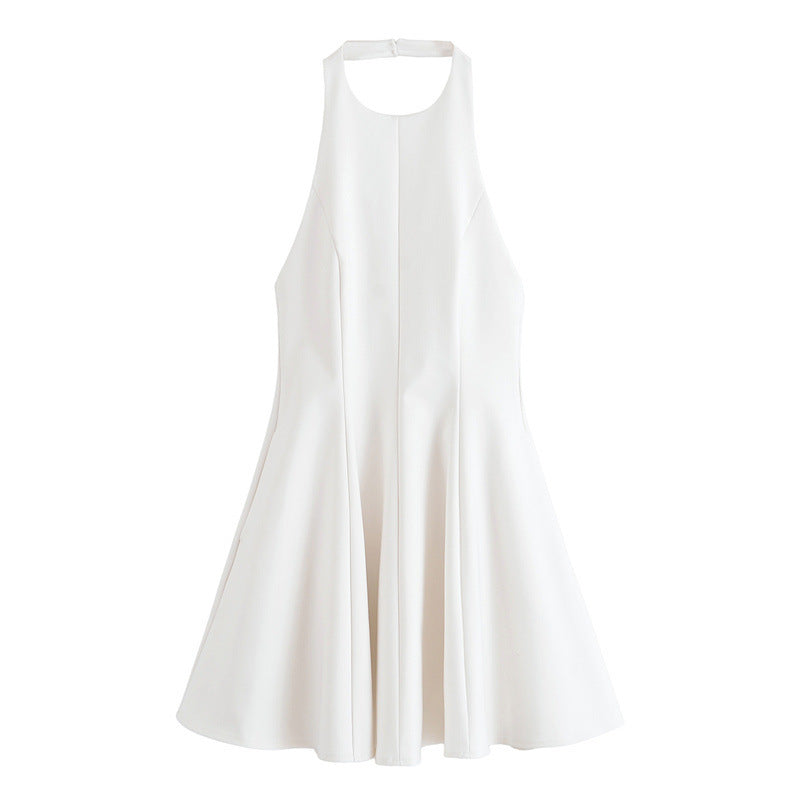Wave Decoration Hanging Collar Dress - Norellé