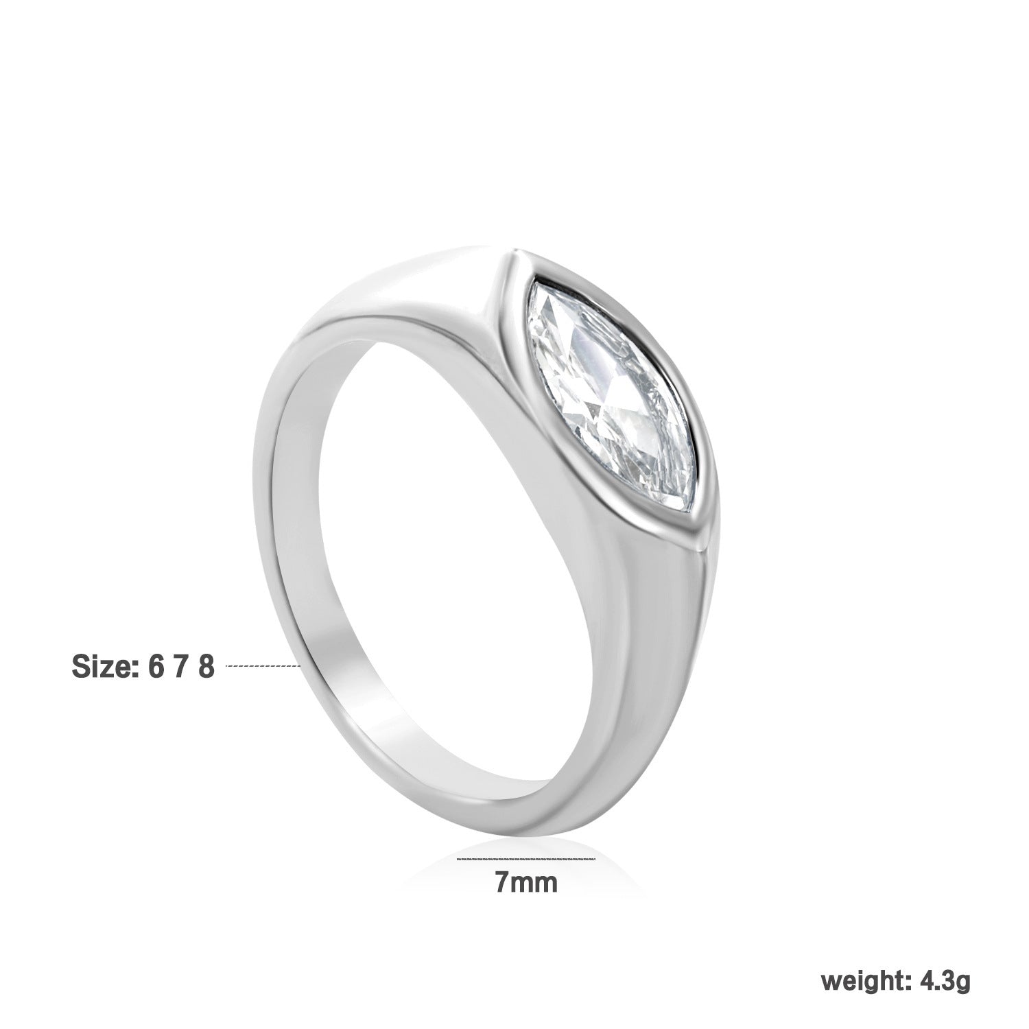 Retro 18K Zircon Ring Fashion - Norellé