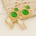 Opal Stainless Steel Studs Women's Gold Plated - Norellé