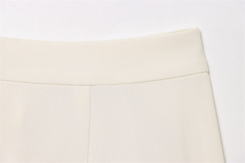 Thin Scarf Lapel Blazer Straight-leg Pants