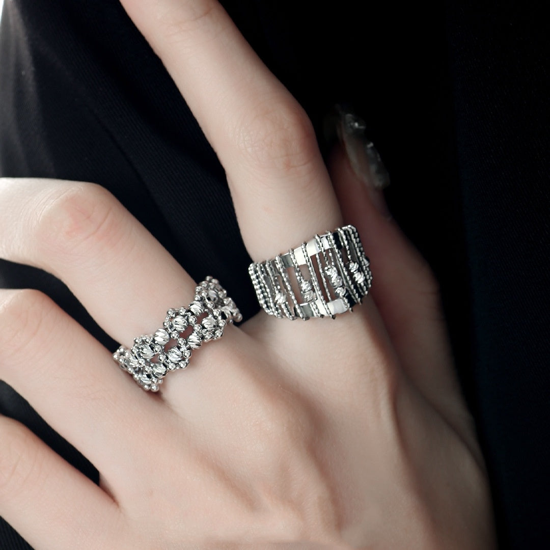 High-grade Light Luxury Non-fading Open Cold Style Bracelet Ring - Norellé