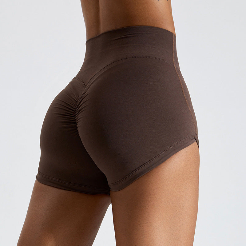 Peach Hip Raise Yoga Shorts For Women High Waist - Norellé