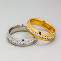 Personalized Fashion Single Row Diamond Ring Stainless Steel - Norellé