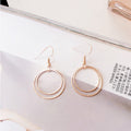 Metal Double-layer Geometric Small Circle - Norellé