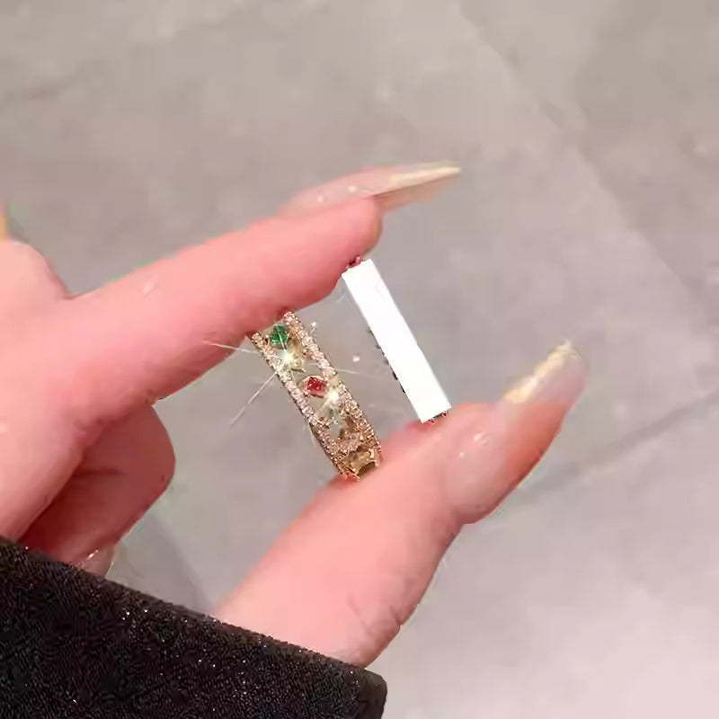 Rainbow Gemstone Ring For Female Niche - Norellé