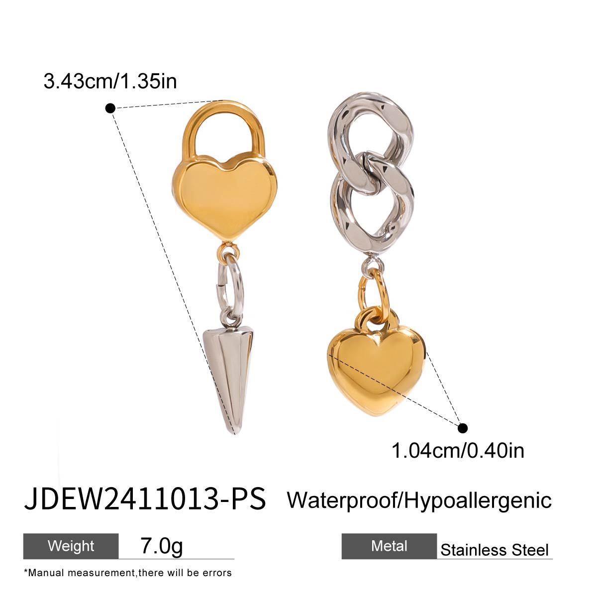 Color Matching Ornament Stainless Steel Heart Necklace - Norellé