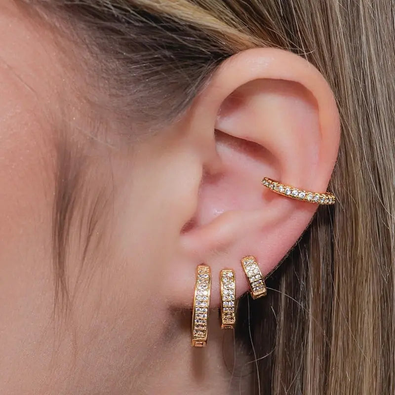 Women's Fashion Zircon Full Diamond Ear Clip - Norellé