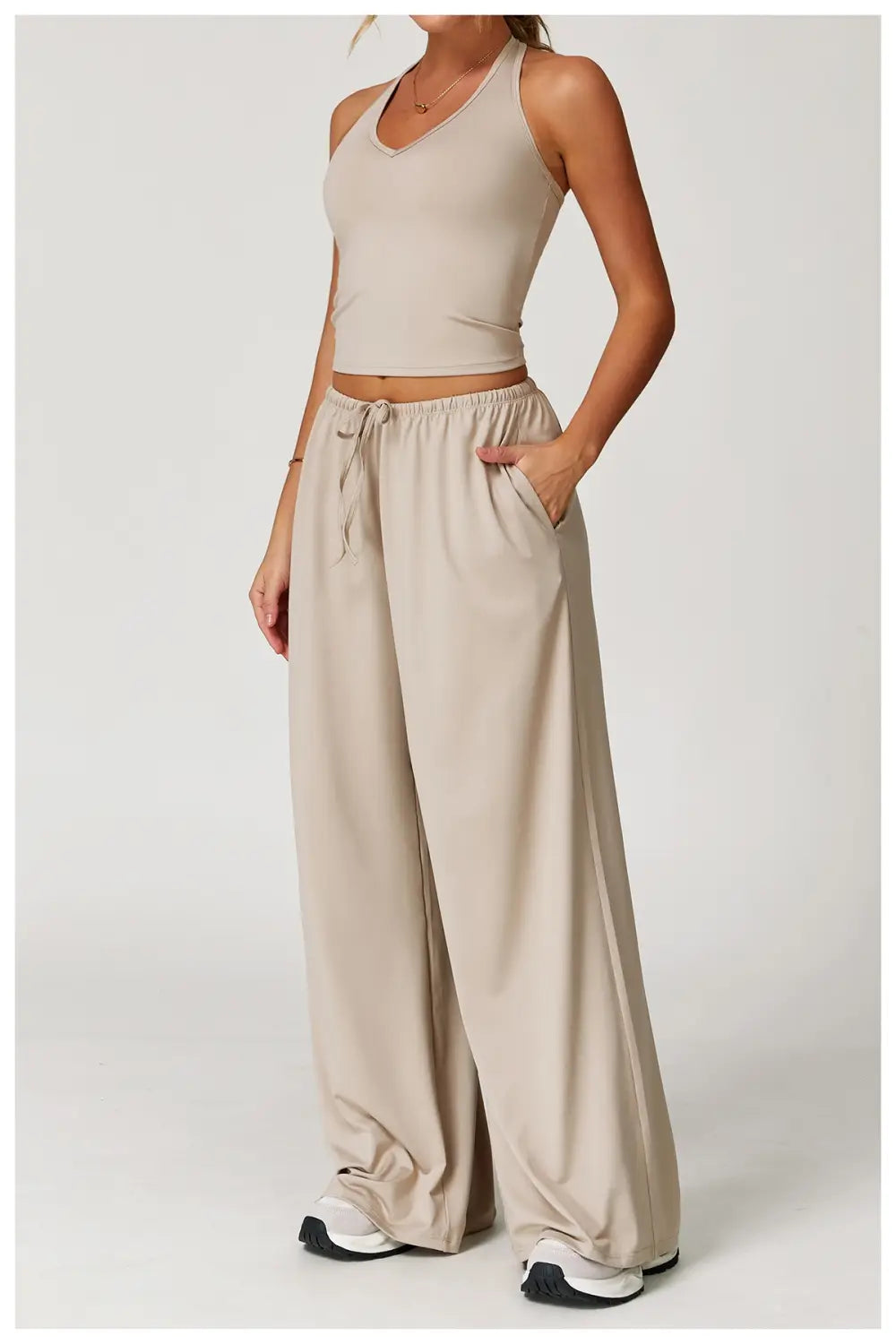 Brushed Trousers Pendant Wide Leg Loose Casual Pants For Women