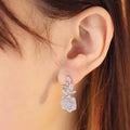 Flower Rose Earrings For Women Shiny - Norellé