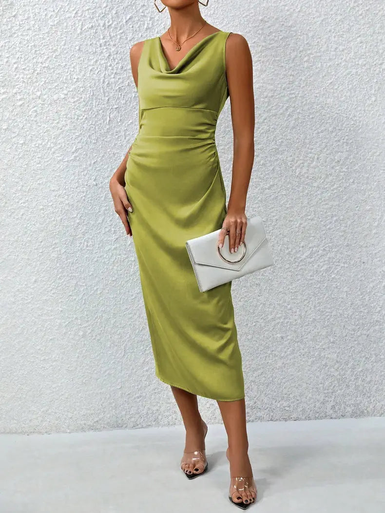 Spring And Summer Silk Dress