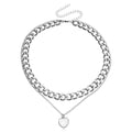 Double Layer White Shell Necklace Fashion Personality Metal - Norellé