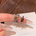 Rad Tigereye Heavy Industry Ring Female Switchable Index Finger Ring - Norellé