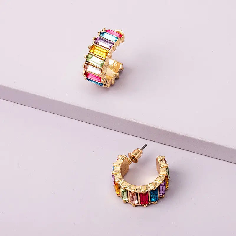 Rainbow Ring Ear Studs