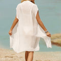 Ladies' Solid Color Sexy Seaside Vacation Style Long Sunscreen Thin Shirt Top - Norellé