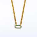 New Full Diamond Necklace Punk Rock Diamond-embedded Geometric Clavicle Chain - Norellé