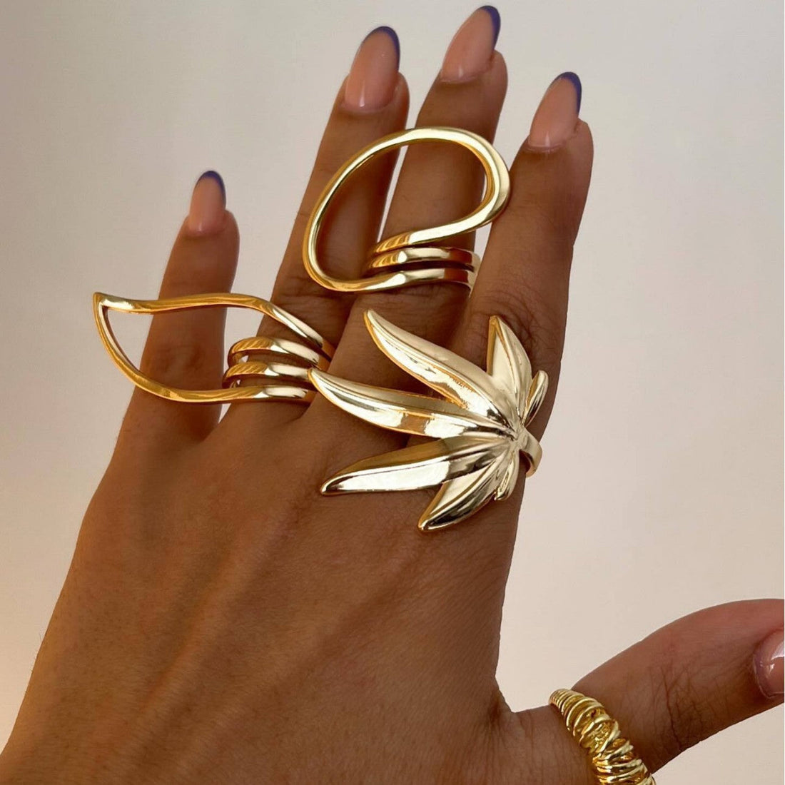Stainless Steel Maple Leaf Ring Titanium Steel No Fading - Norellé